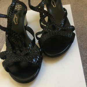 Tanya Heath Rachel Black Braided Sandal size 8/39